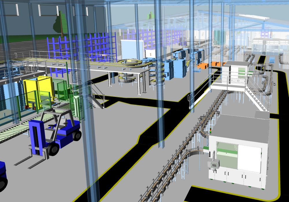 progettazione di fabbriche in 3D