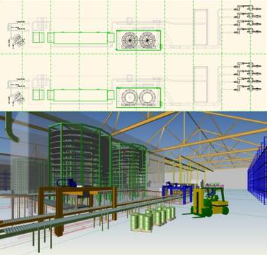 2D zu 3D Modellierungsservice für Fabriken