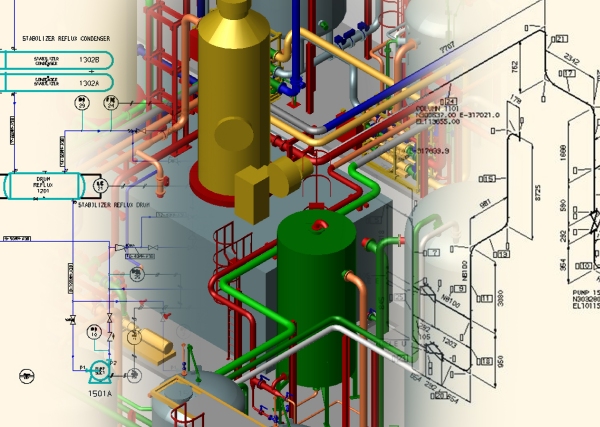CAD Schroers R&I-Software ist nahtlos mit dem MPDS4 3D-Anlagenbau verbunden